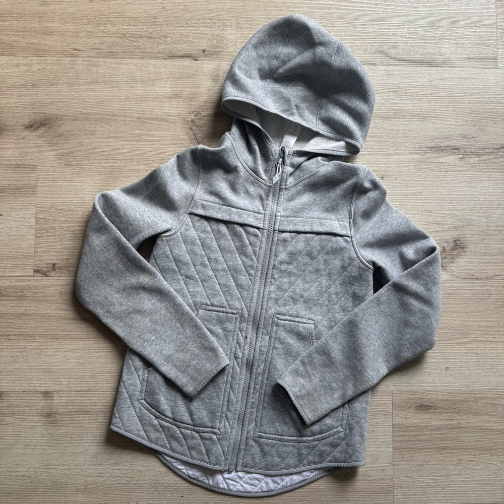 Ivivva Gray Quilted Hoodie for Kids